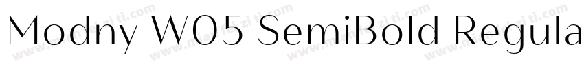 Modny W05 SemiBold Regular字体转换